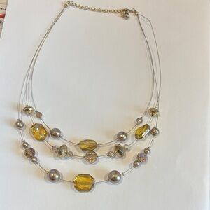 Elegant Gold and Silver Multi-Layer Necklace